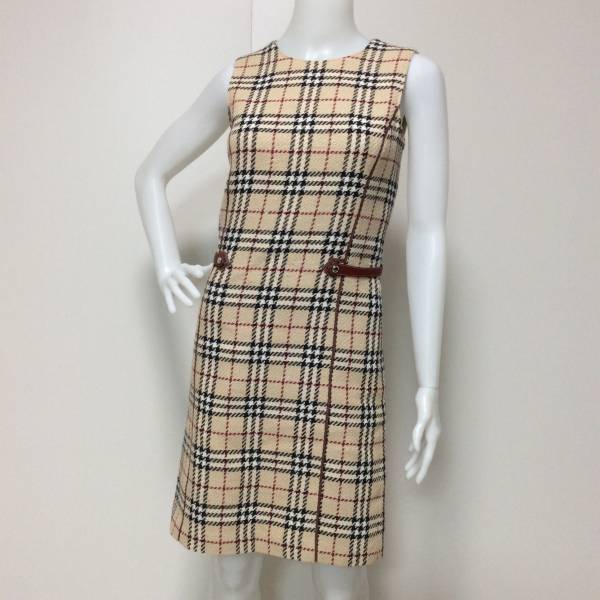 85.8☆BURBERRY/バーバリーブルーレーベル ワンピース M 厚手