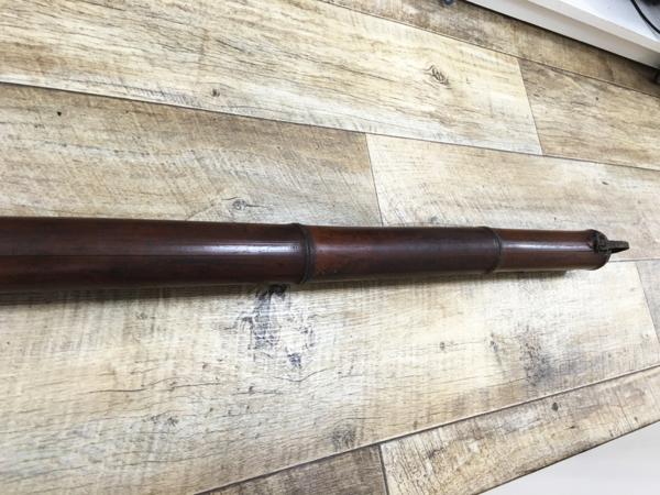 rm)伸縮 自在鉤 アンティーク 囲炉裏 全長146cm 竹 骨董 時代物 自在鉤