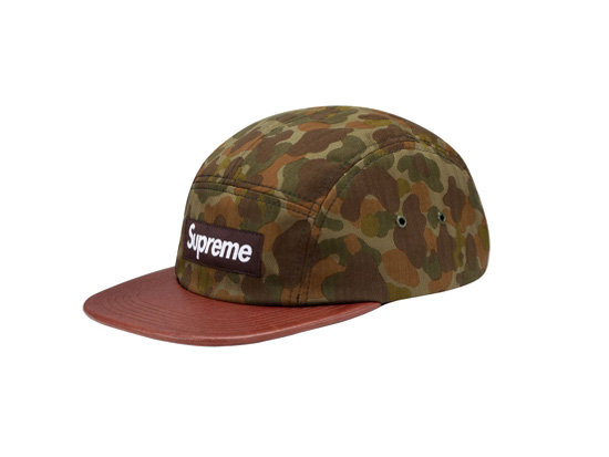 supreme Camo Leather Camp Cap box hat nike カモ 迷彩 レザー