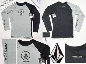 即送210★ボルコムColor Block 4 長袖 ラッシュガード 黒M★SF46