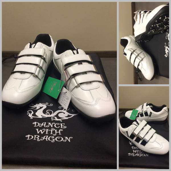 新品 直営 ダンスウィズドラゴン ゴルフ シューズ 白 Lady's 24