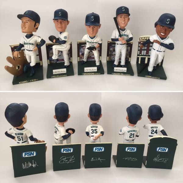 イチロー バブルヘッド シアトルマリナーズ 記念全5体セット_1