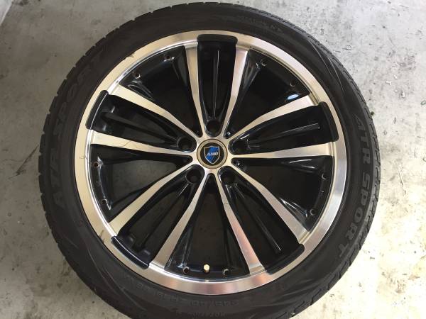 格安!!　１９インチ　アルミホイール　タイヤ付き　売り切り!!　