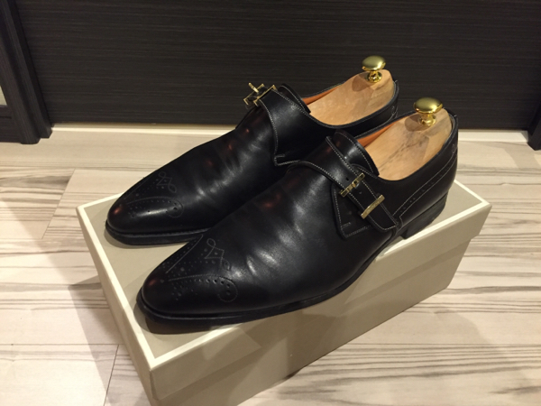 【売り切り中古】santoni サントーニ モンク 8 26.5 27