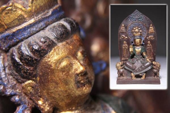 清時代 秀逸作 銅造仏像 如来 美仏 清時代 仏教美術 高27cm NZ03C18A