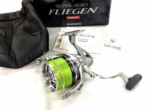 美品】シマノスーパーエアロフリーゲン極細 リール フィッシング