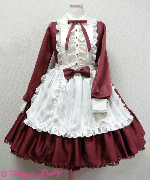 Angelic pretty Silky Ladyワンピース ワイン色 新品タグ付き