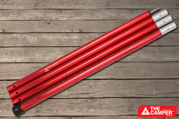 ザキャンパー 部品 RED アルミポール 2.4M/0.8kg 4節