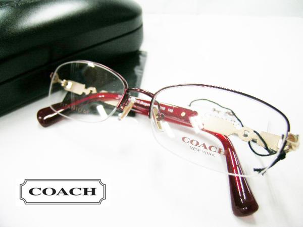 COACH コーチ 正規品 メガネ チタン 5069 ワインレッド　新品