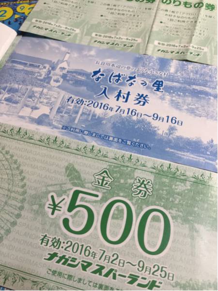 ナガシマスパーランド ワイドクーポン おまけ付 送料無料 遊園地