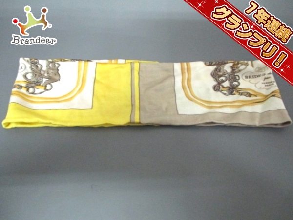 エルメス アクセサリー 美品 シルク ヘアバンド HERMES