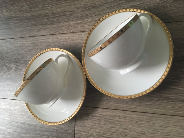ティファニー ゴールドバンド カップ&ソーサー ペア 新品未使用