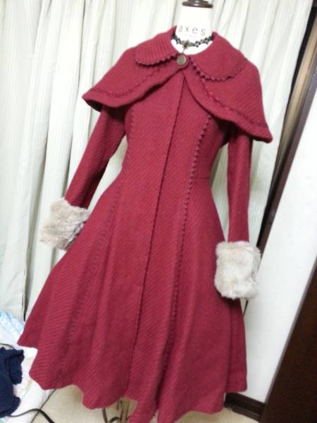 victorian maiden/ケープ付アリシアコート/ボルドー/