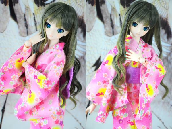 【和の雅】呉服 和風 浴衣セット DD (SML DY 胸) ◆桃桜◆