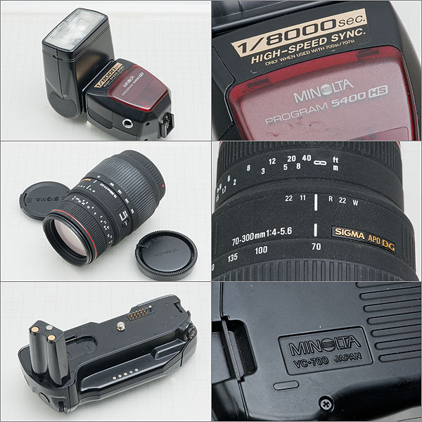 レンズ ジャンク まとめ売り 3本 α707si(VC-700付) α3xi レンズ3本 5400HS等ジャンクセット