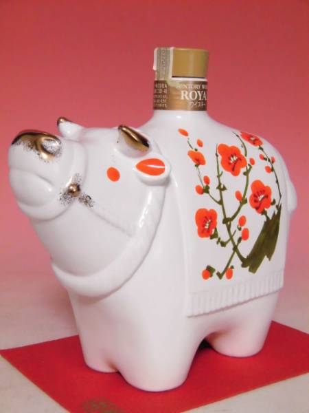 【L2】 サントリーローヤル 干支ボトル＜丑歳 2009年＞ 箱付