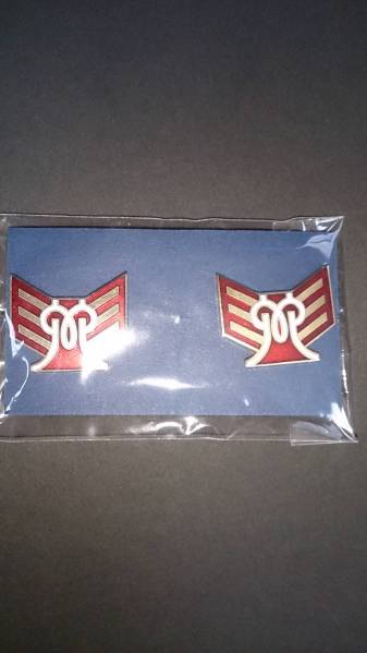 機動隊■襟章・徽章■一式二個●美品 レア物 希少