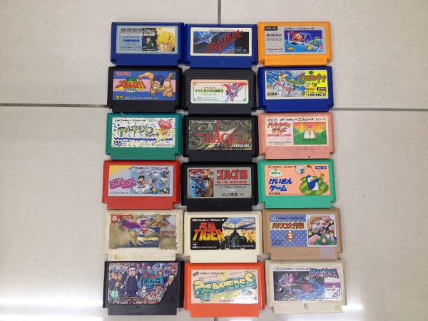 □任天堂 ファミリーコンピューター ソフト 18点セット□訳あり ご覧
