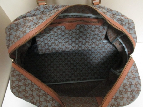 アニヤハインドマーチ ボストンバッグ - ライトブルー×ベージュ