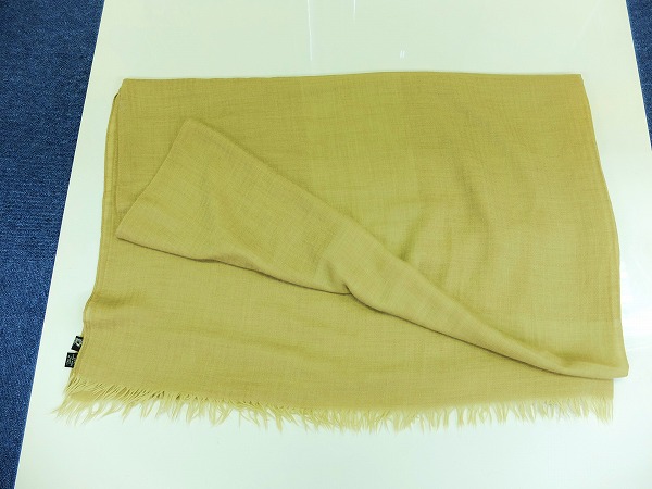 美品HERMES カシミア混 ストール ショール レディース カレ/6680