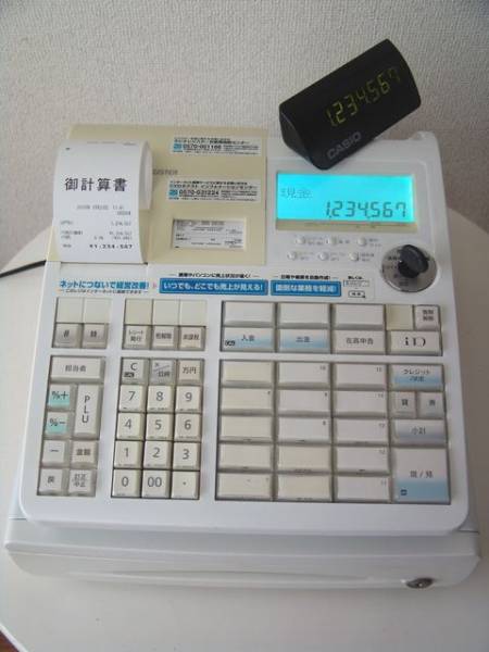 カシオレジスター　TE-2500　15部門　034000 日本初売 CASIO 電子レジスター TE-2500 15部門 小型ドロア | PORCNOIR
