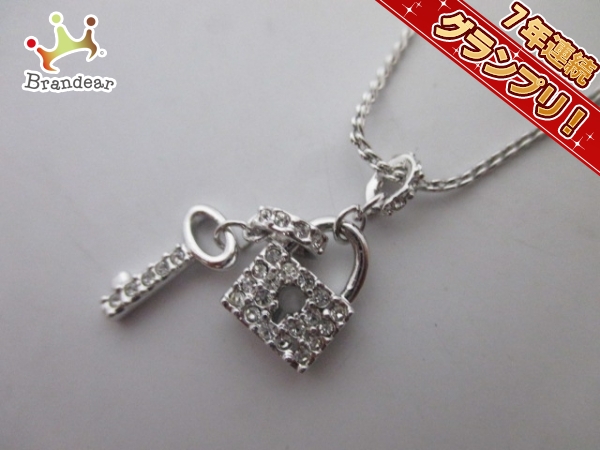 スワロフスキー ネックレス 新品同様 シルバー×クリア