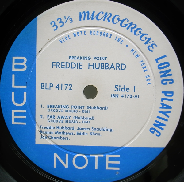レア!! 溝あり MONO Orig. FREDDIE HUBBARD Breaking Point 4172