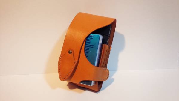 送料無料 アイコスケース レザーケース ハンドメイド キャメル②