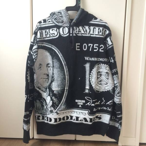 Supreme ドル札デザイン パーカー*シュプリーム