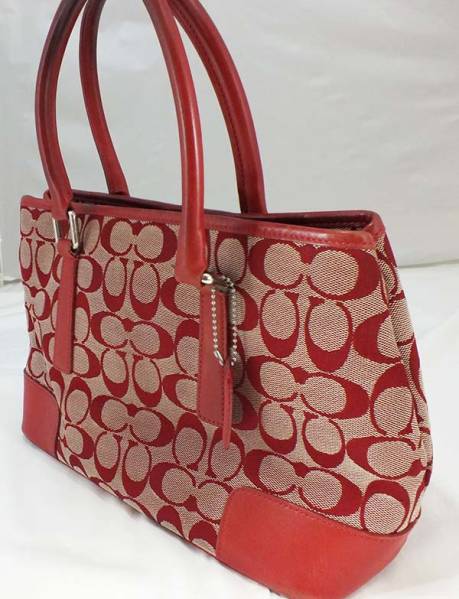 ■COACHコーチ★シグネチャートートバッグ★キャンバス、レザー