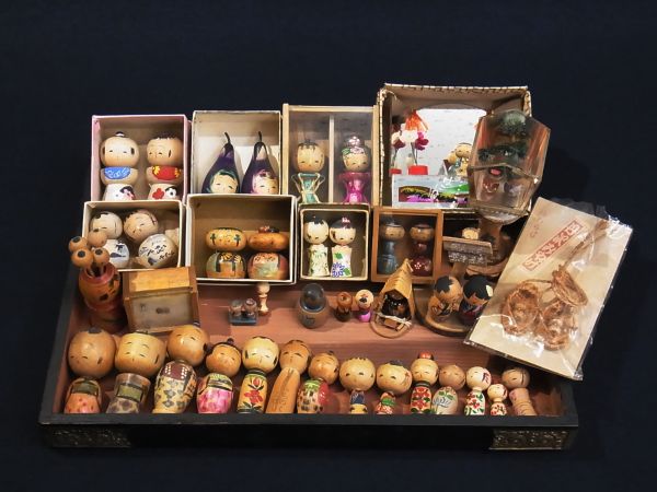□創作こけし15 まとめて 40点□豆こけし/工芸品/民芸品/古い 2026年