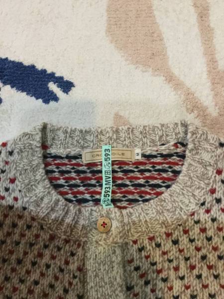 クロコダイル編み込みセーター M