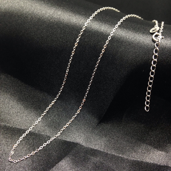 新品 シルバー925の小豆チェーン 全長45cm_1