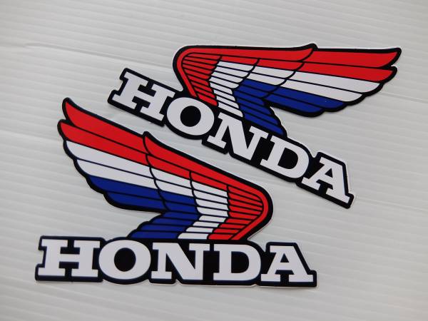 GPレーシング ステッカー*2枚セット*HONDAホンダ/トリコロール_1