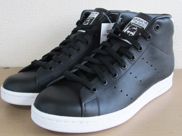 新品adidasスタンスミス スニーカーMDハイカット26.5黒ブラック