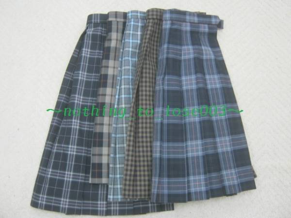 コスプレ衣装　#2115(冬)大きめ混チェックスカート５枚組