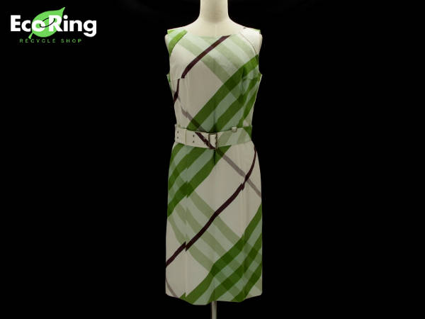 1円 バーバリー ロンドン チェック柄 ワンピース size40・EW487