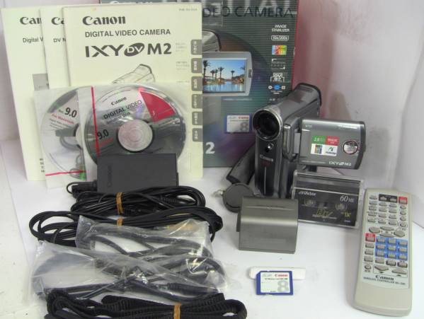 動作品】再生OK・録画OK Canon DM-IXY DV M2+付属品13点/V782