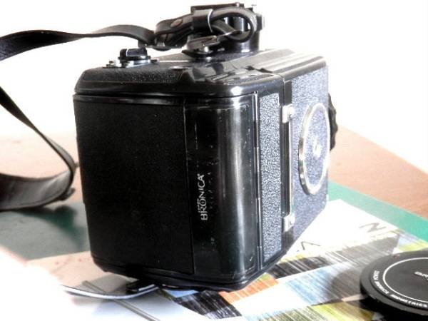ブロニカ S2 黒 標準レンズ ストラップ 引き蓋 取り説 ZENZA BRONICA