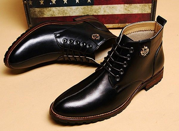 メンズシュ-ズトンガリトウレ－スアップA1689新品黒25.0