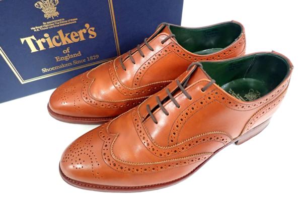 極美◆トリッカーズ M7004 ウィングチップ レザーシューズ 7.5