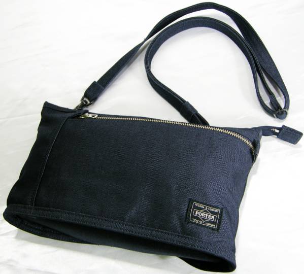 超美品】ポーター スモーキー ショルダーバッグ ネイビー [ポーター 