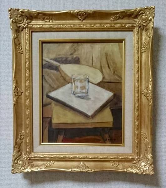 小磯良平 グラス 肉筆 魅力的な絵画 綺麗 絶妙な色調 豪華額