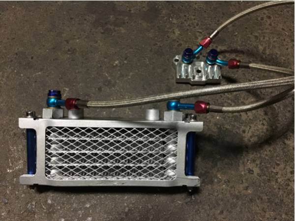 モンキー 4段オイルクーラーセット メッシュホース