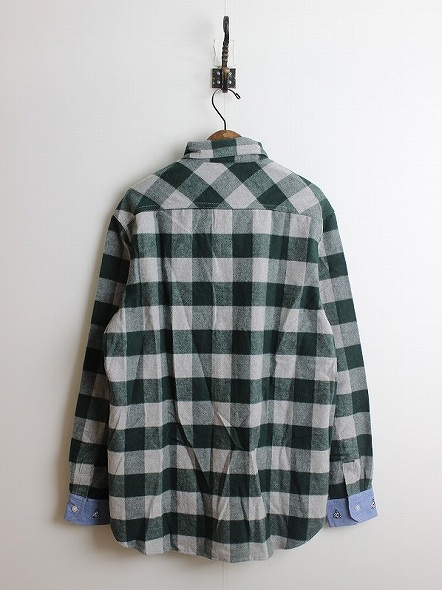 美品 2016AW RISEY ライジー HTRD SHIRT 2*チェック ネル シャツ