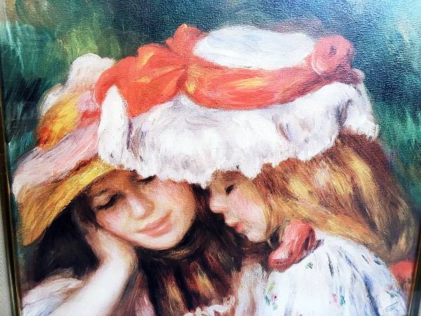 絵画 インテリア 油絵 F4-080715 人物 可愛い女の子“ 絵画 親子