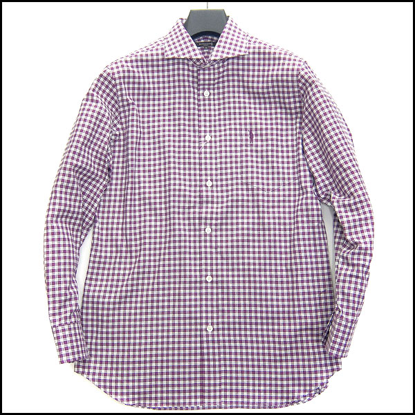 新品 マッキントッシュロンドン 微起毛ネルシャツM紫★I17539