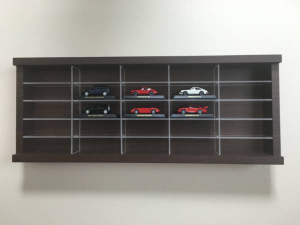 1/64ミニカーコレクションケース２５　ダークブラウン木目仕様　