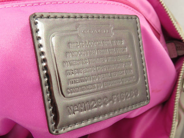 1円 美品 コーチ シグネチャー ショルダー トートバッグ DM398