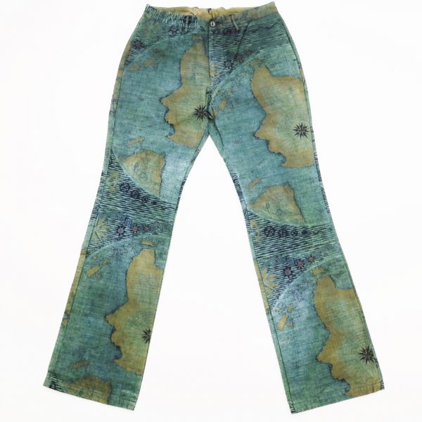 KAPITAL キャピタル 世界地図 イカリ ワーク パンツ Sz.3 メンズ